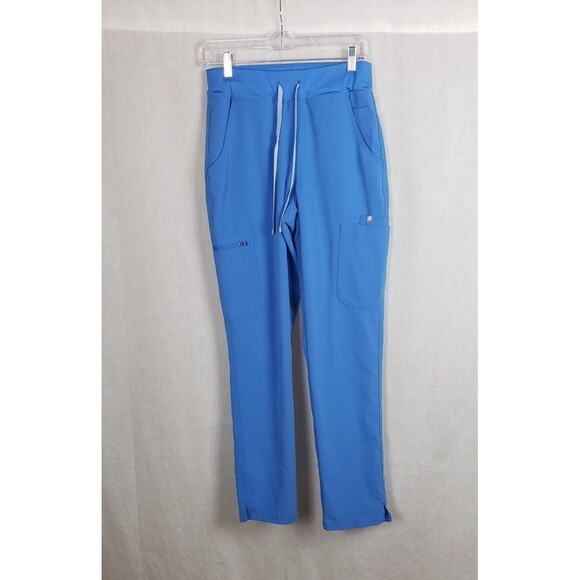 Figs Pants - Figs Technical Collection Pants Womens Small Blue Drawstring Cargo Medical Scrub